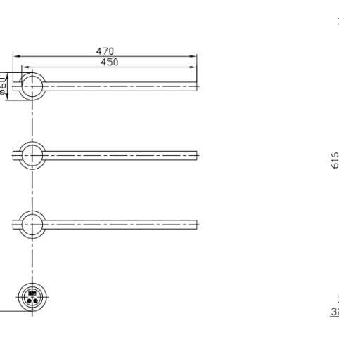 HEATED TOWEL RACK DS-011-3