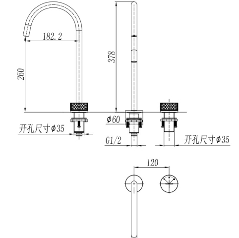 BASIN FAUCET K03-2007DH