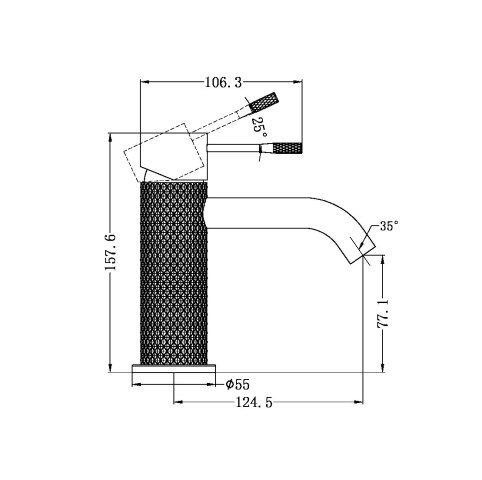 OPAL BASIN MIXER GRAPHITE (NR251901GR)